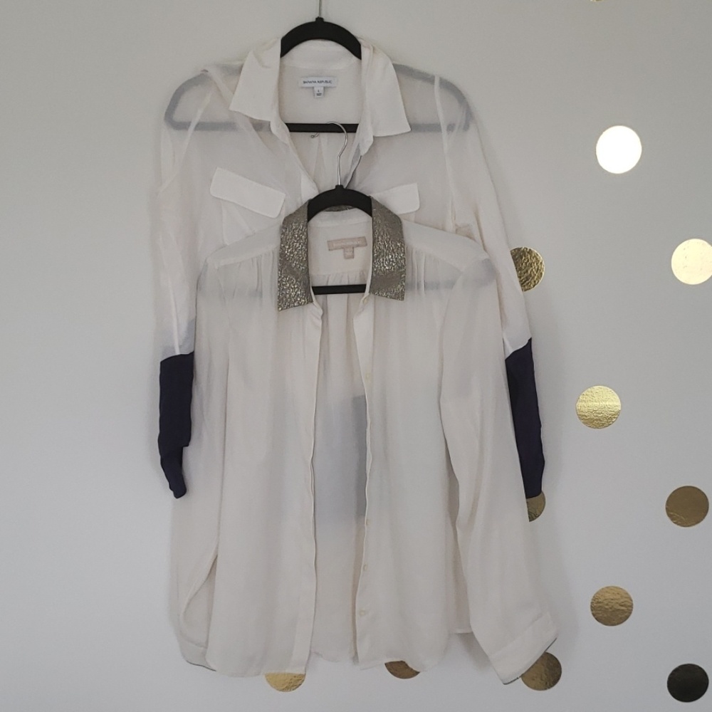 TWO Banana republic button down dress shirts